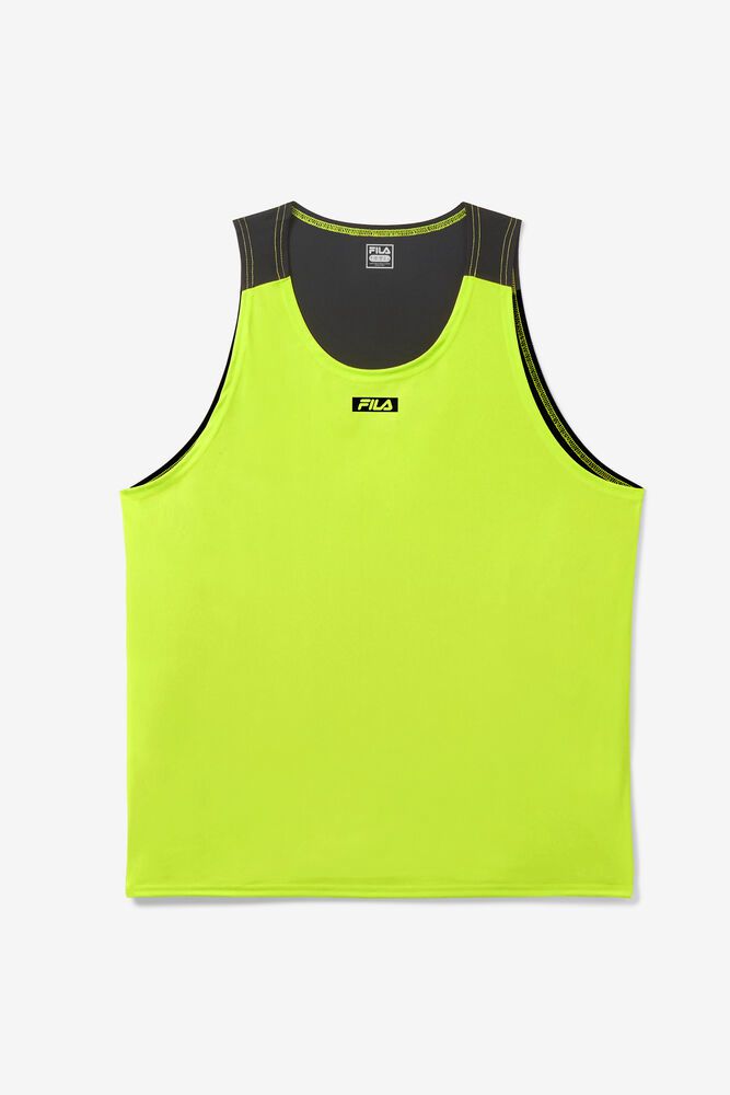 Fila T-Shirt Interval Tank Mens Light Green - India QOR-673209